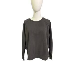 Junk Food Clothing Washed Black Crewneck Sweatshirt Size L